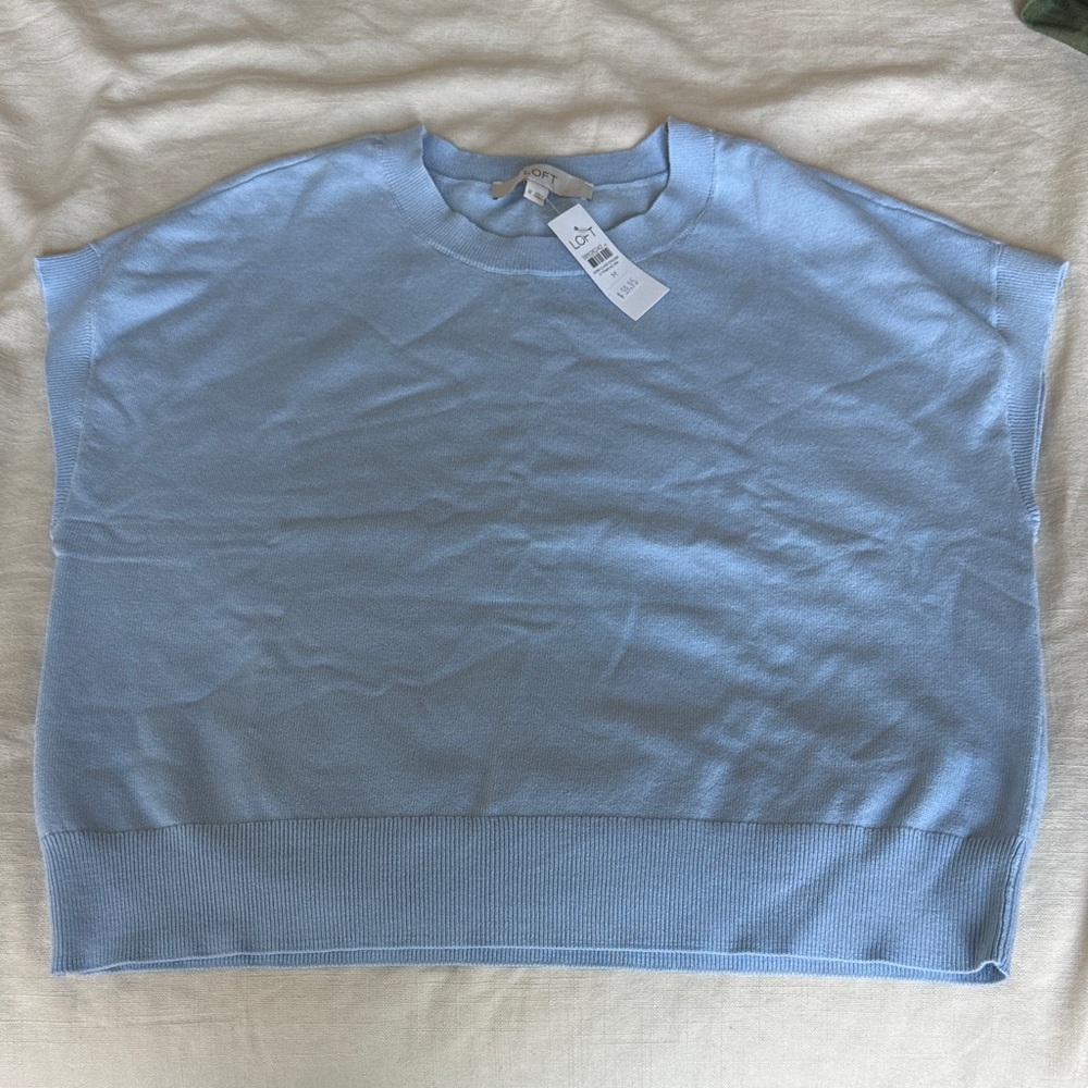 Loft cap sleeve knit sweater